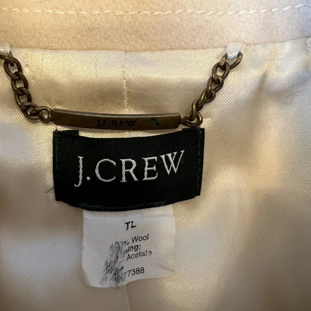 *FIRM PRICE* J. CREW CREAM WOOL PEA COAT - Picture 6 of 9